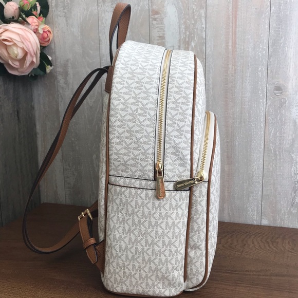Michael Kors Abbey Large Backpack MiniLogo Vanilla - Picture 4 of 8